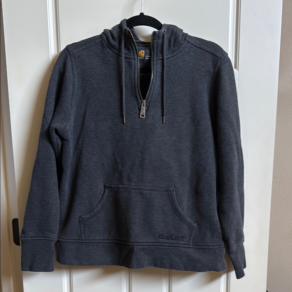 Carhartt Men's Dark Gray Zip-Up Sweater